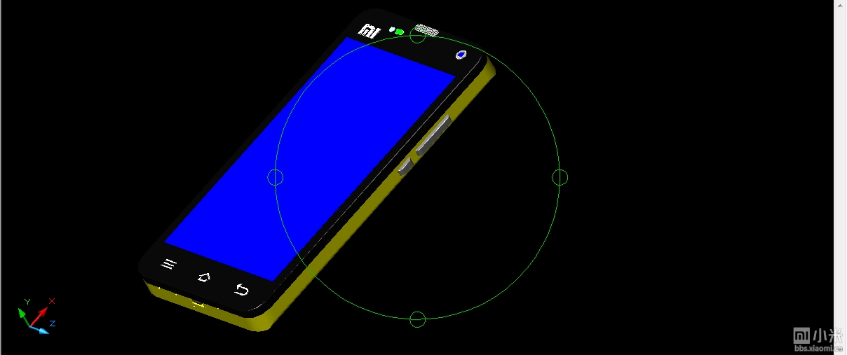 CAD绘制小米手机2立体图,绝对震撼你的眼球。