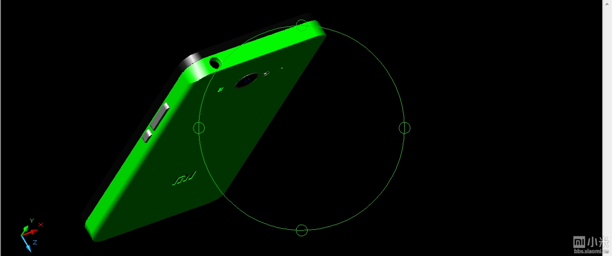 CAD绘制小米手机2立体图,绝对震撼你的眼球。