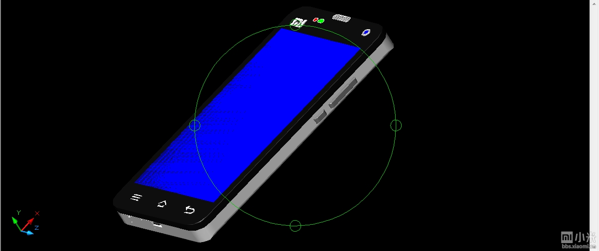 CAD绘制小米手机2立体图,绝对震撼你的眼球。