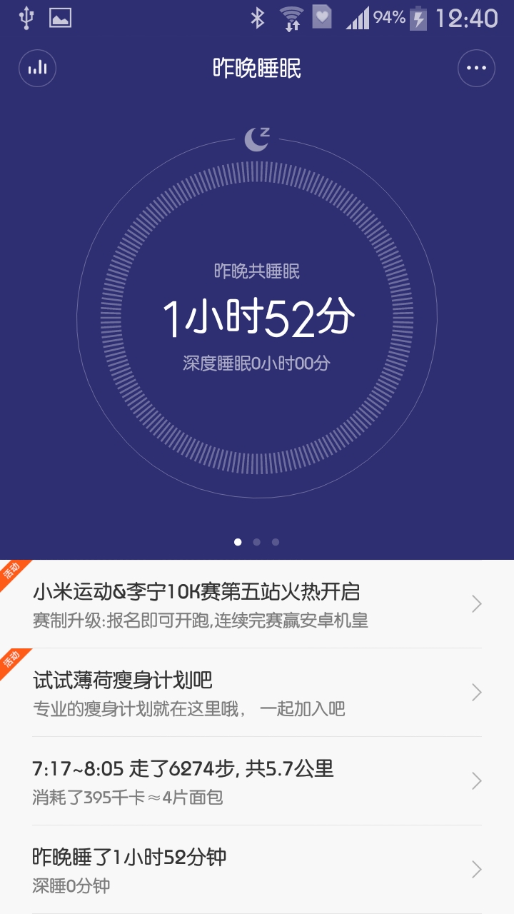 小米手环睡眠、运动数据频繁丢失,严重不准。