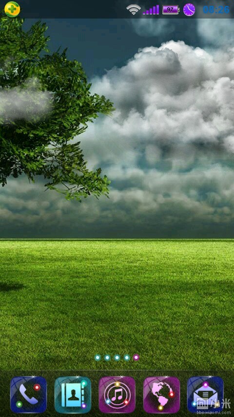 小米手机上改论坛ID,刚刚更新动态天气主题。