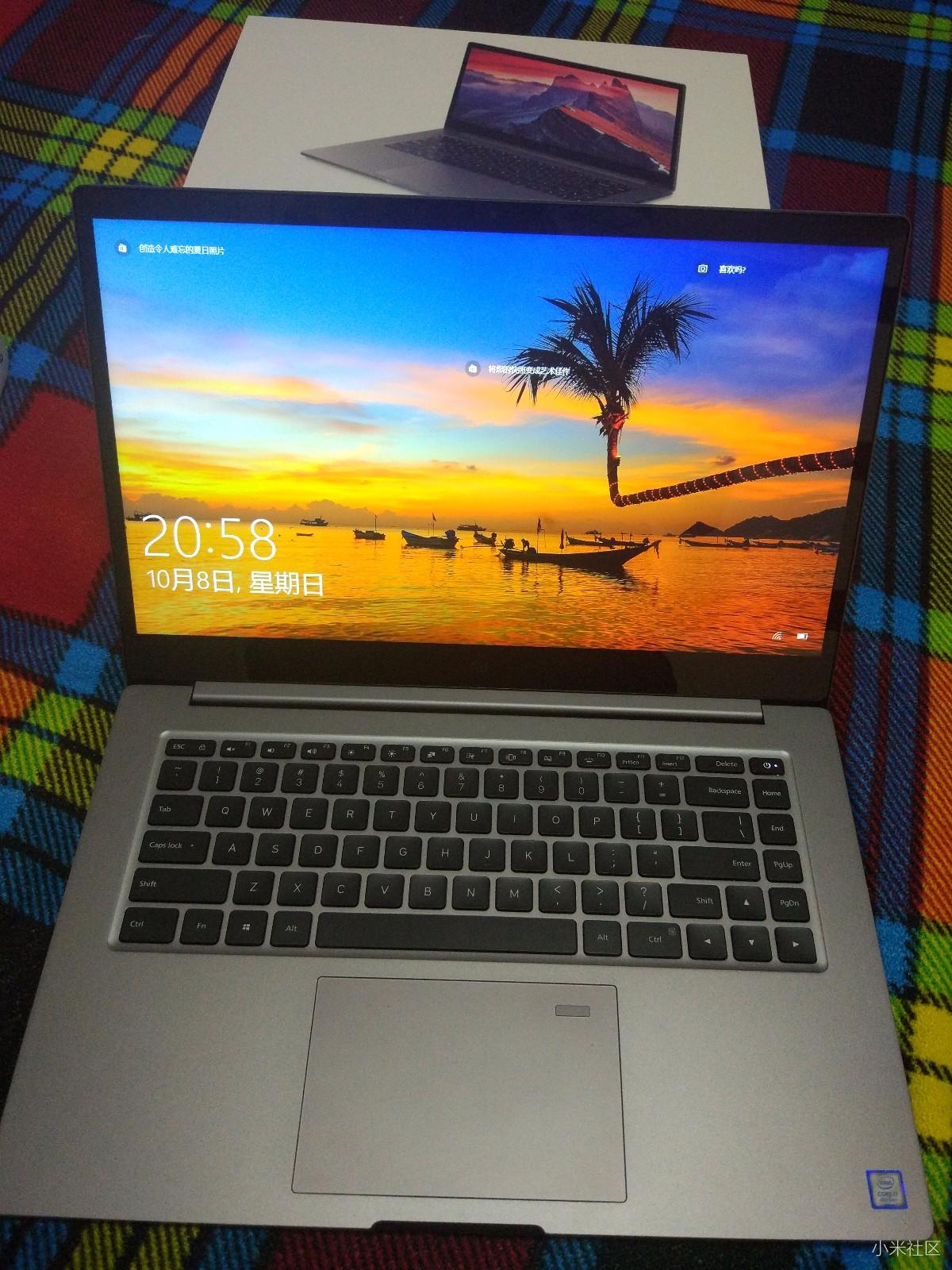 小米笔记本15.6、i7、8G开箱篇