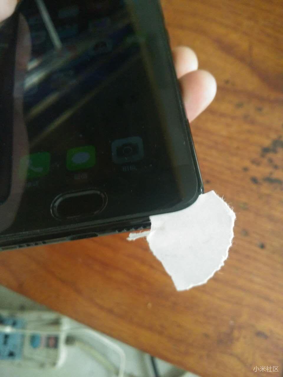 小米6屏幕开胶 为什么不让大家看 你们绝对很