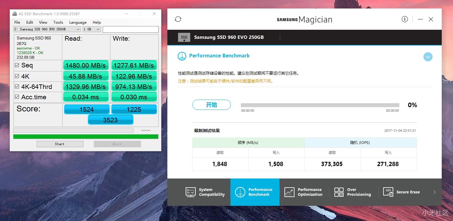 小米笔记本pro为什么固态硬盘不能全速啊?