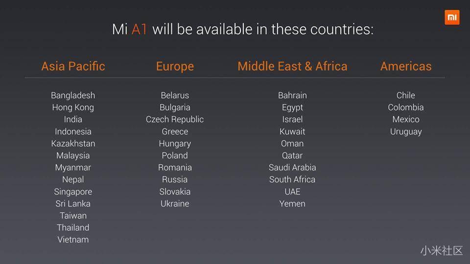 小米 A1 正式发布:搭载原生 Android 系统,印度