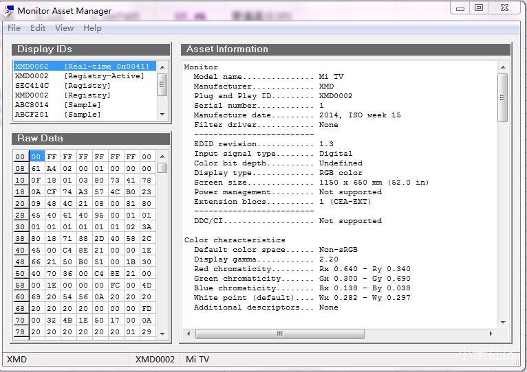 小米电视3 55寸,屏幕信息查看,区分三星\/LG屏